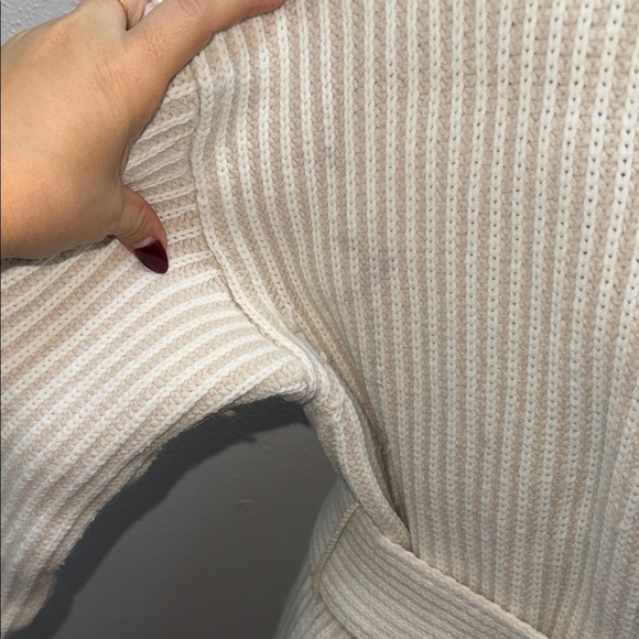 Joseph Cream Ribbed Belted Pea Coat - Picture 7 of 12